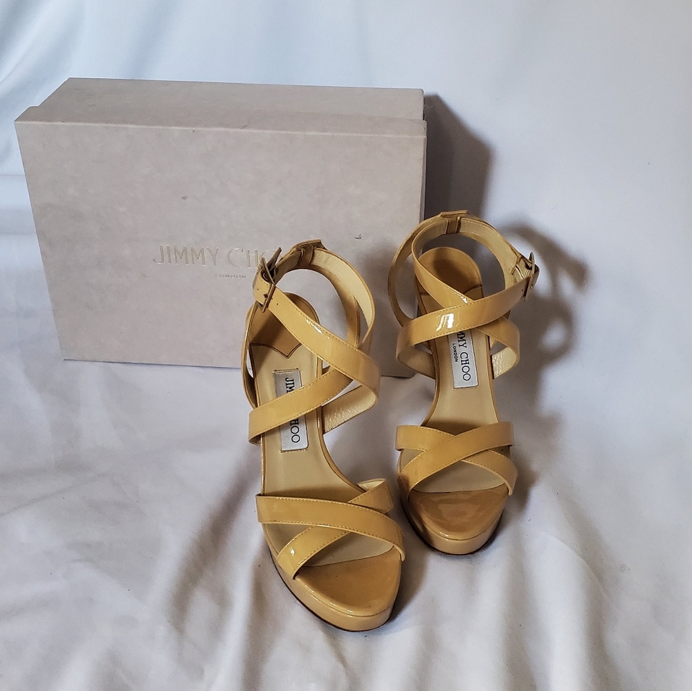 Jimmy Choo nude pumps